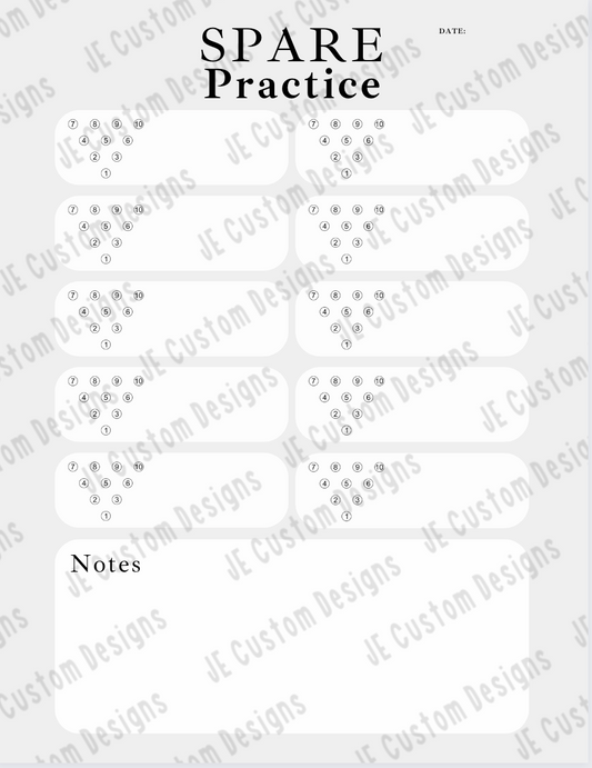 Plain Spare Practice Sheet PDF