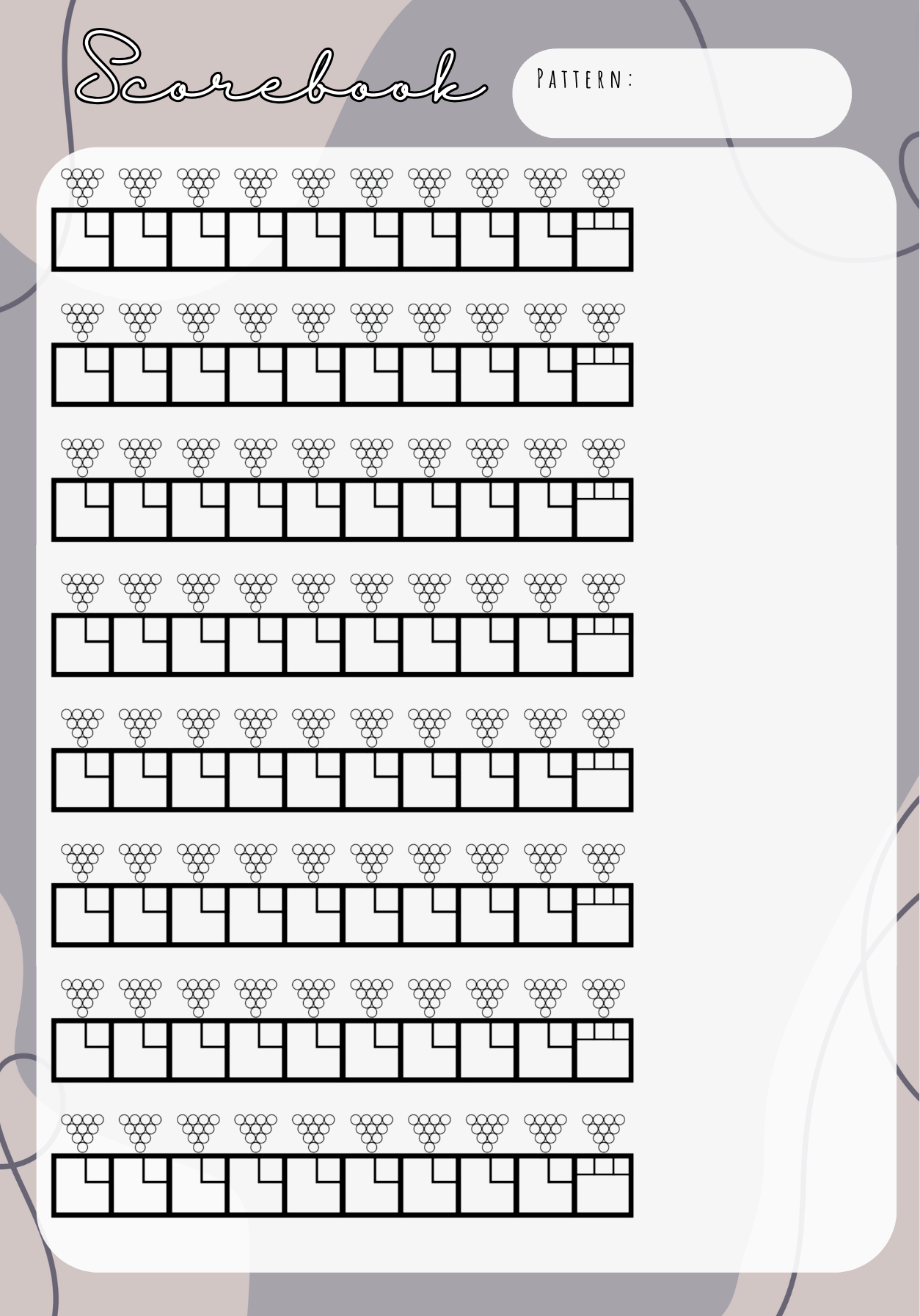 Minimalist 8-Game Bowling Journal