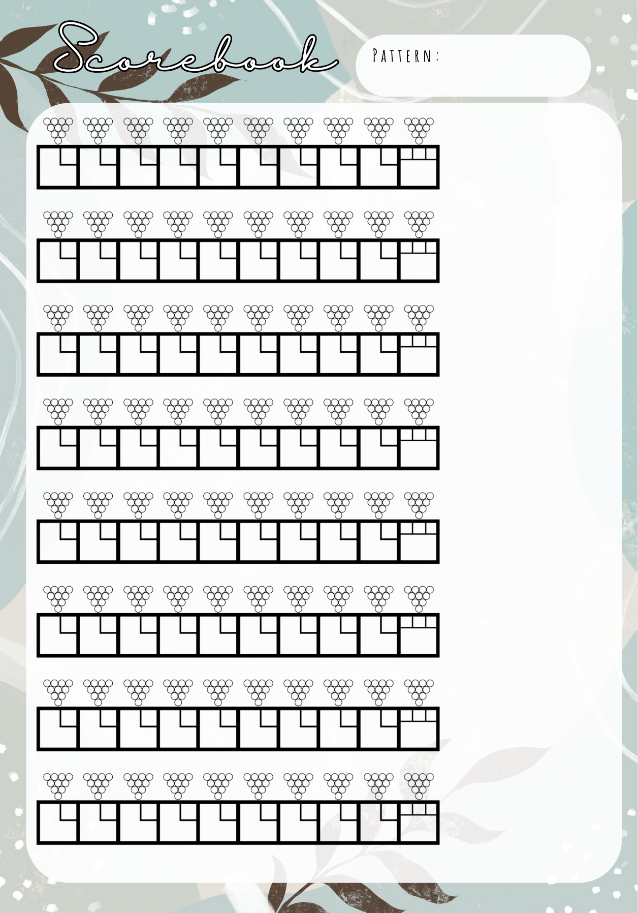 Minimalist 8-Game Bowling Journal