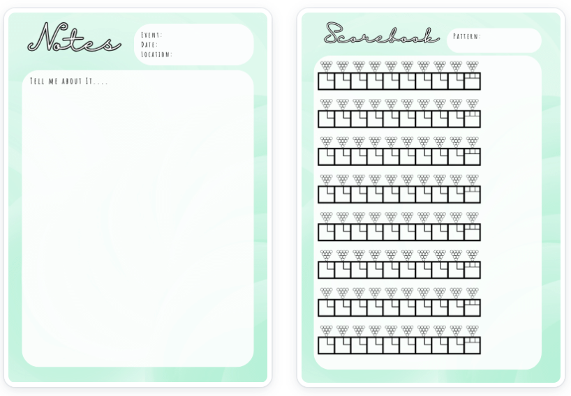 Pastel 8 Game Bowling Journal