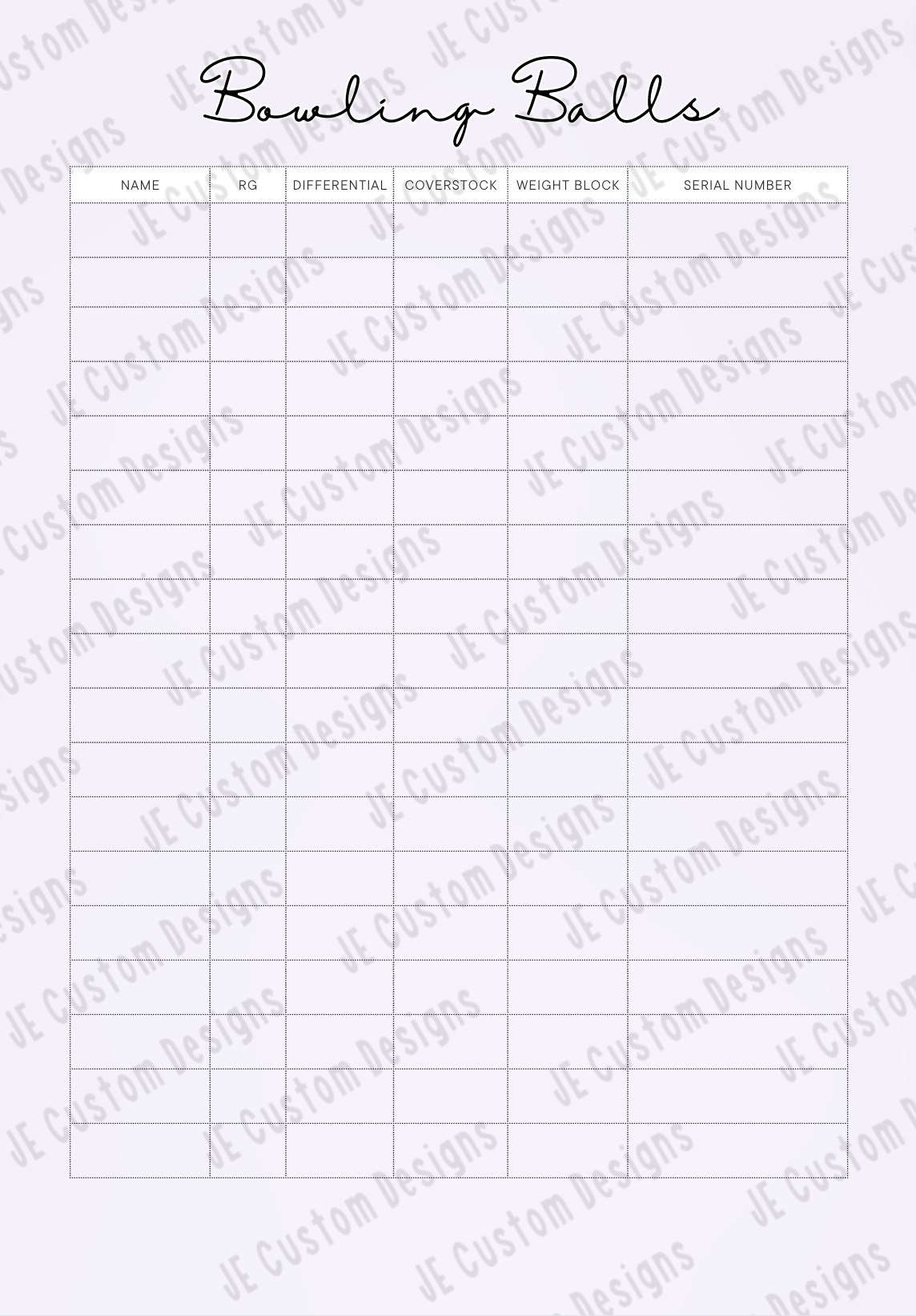 6-Game Colorful Bowling Journal